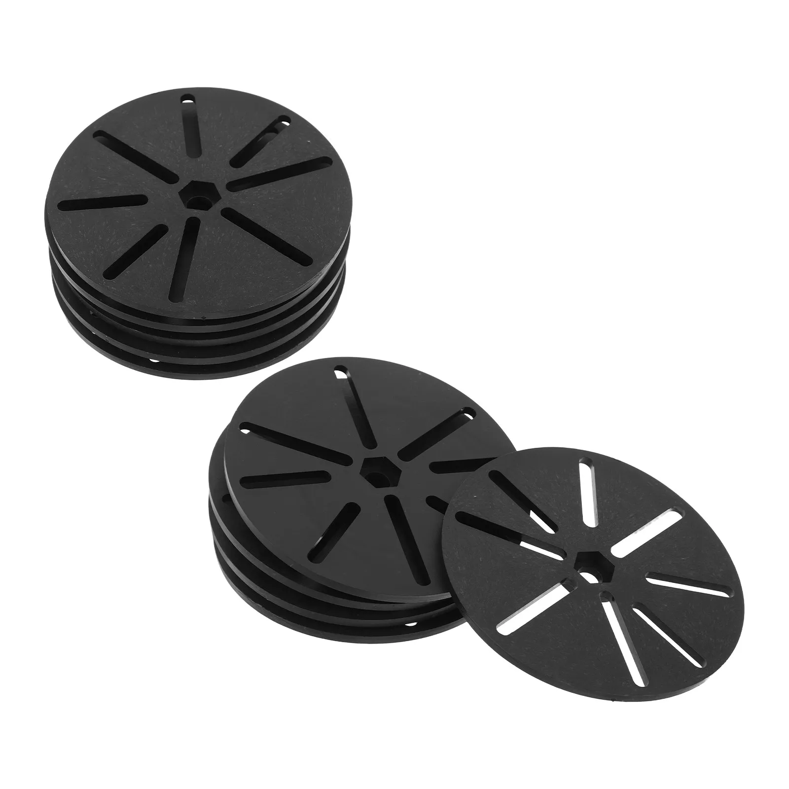 10Pcs Round Disk-Shaped Camera Stand Base Black Stable Wall Mount Base Adjustable Household Camera Mounting Plate Easy Install