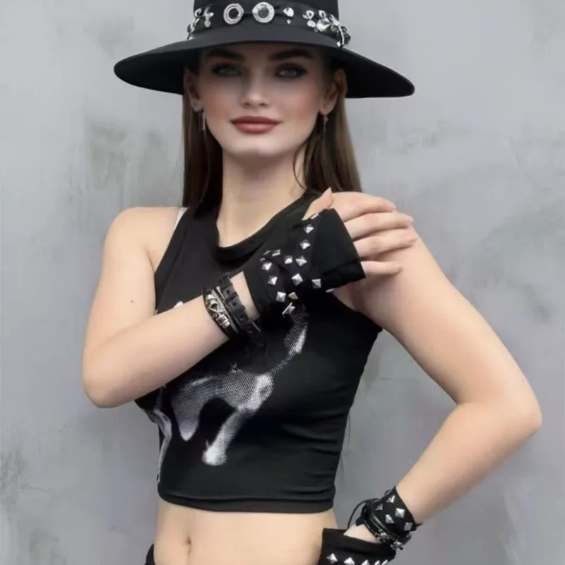 Перчатки Y2K Millennium Hot Girl с заклепками, девушка в стиле киберпанк, субкультура jk, аксессуар в стиле сласта, рукав для косплея
