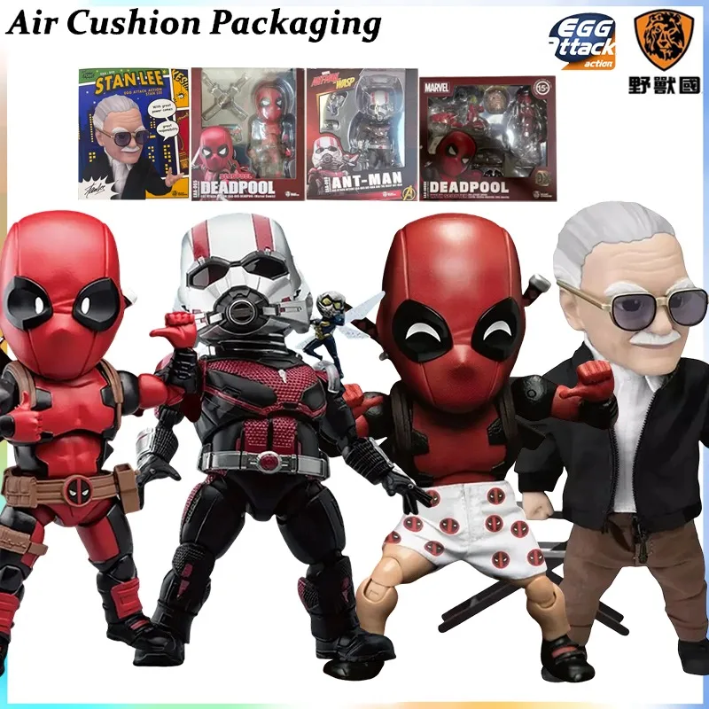 

BEAST KINGDOM Genuine Egg Attack Action Series Stan Lee Deadpool Ant-Man EAA-092 EAA-065 EAA-069 Action Figures Model Toys