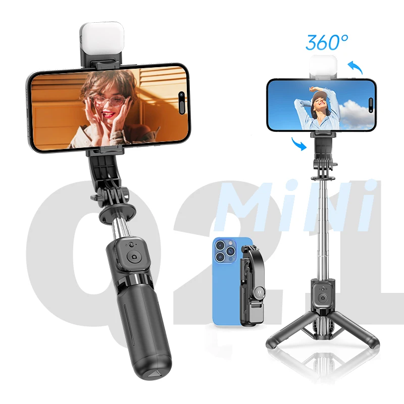 Q21S Mini Selfie Stick Tripod mit Split-Remote: Der perfekte Helfer für Selfies, Livestreams und Reisefotografie