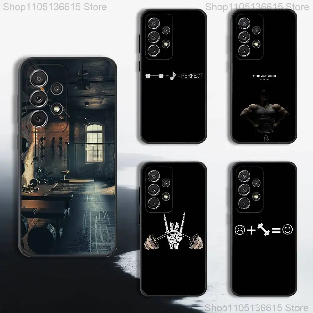 

Fitness Bodybuilding Phone Case For Samsung S25,S24,S23,S22,S21,S20,S10,Ultra,Plus,Lite,FE,Soft Silicone Black Cover