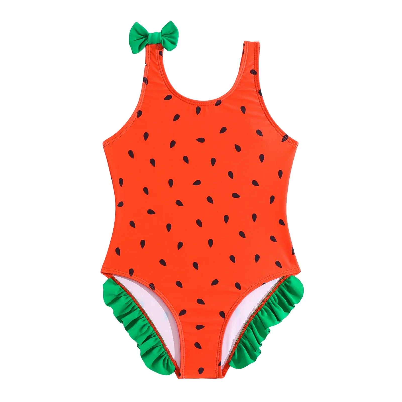 

Girls Bikinis Short Sleeved Swimsuit Comfortable Breathable Swimming Pool Swimsuit Fashionable Cute Sling Toddler Swim Wear