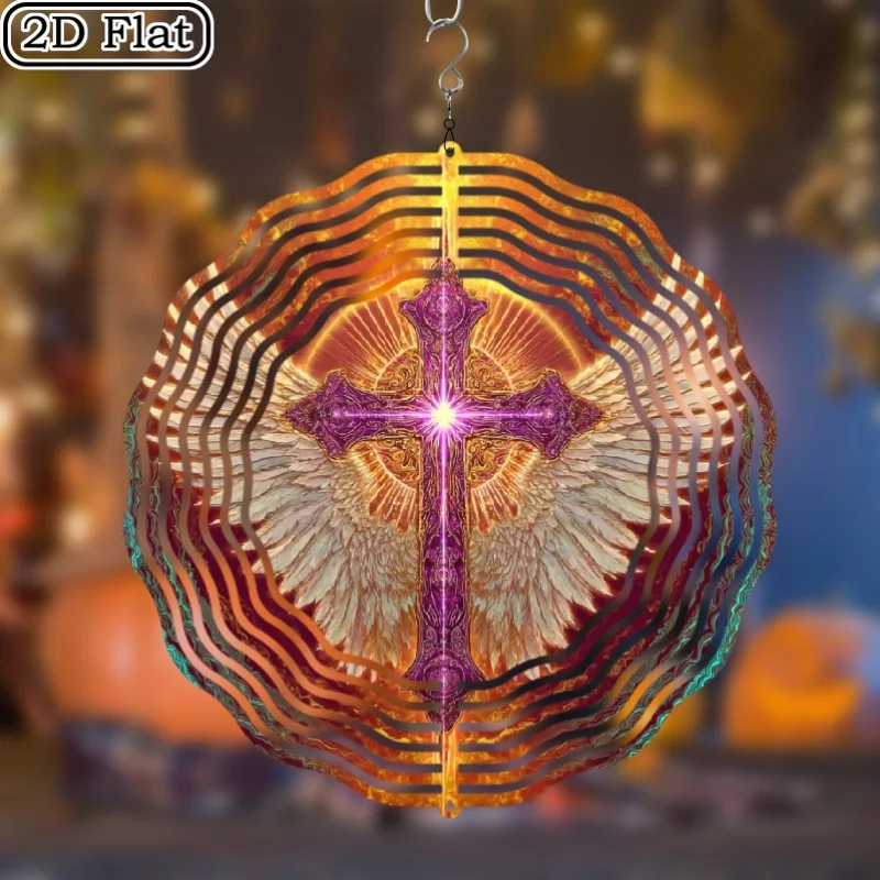 CIFBUY Wind Chime Spinning Wind Spinner 360 Degree Rotating Hook Kaleidoscope Garden Patio Yard Outdoor Decor