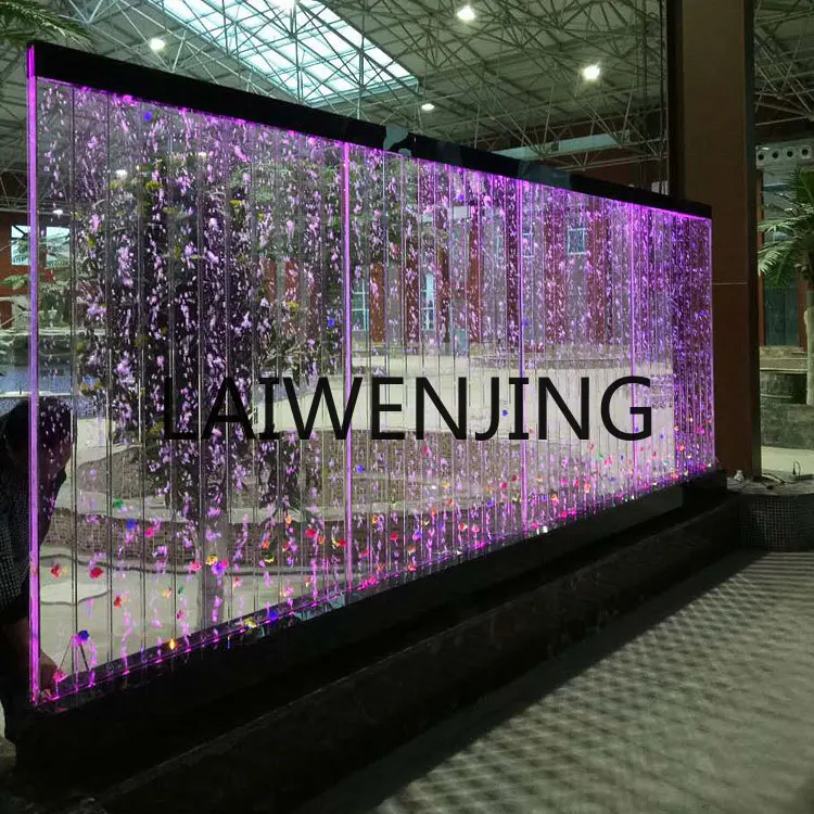 

Water Curtain Wall Bubble Bath Curtain Acrylic Screen and Partition Hallway Fish Tank Aquarium Customized