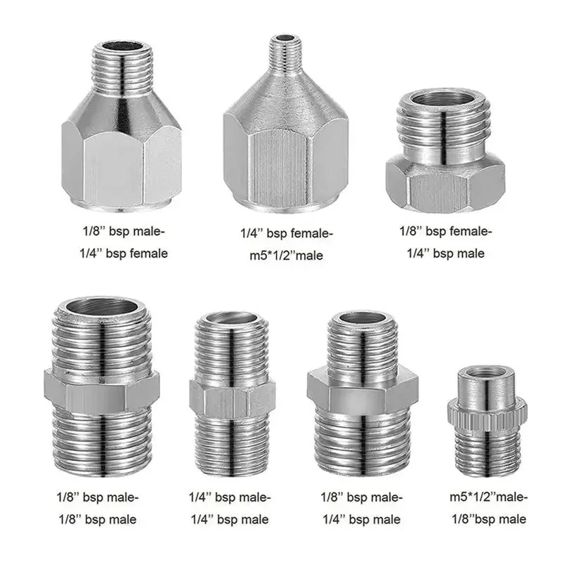 1 Buah Alat Konektor Kopling Suku Cadang Pengganti Aksesori Fitting Adaptor Airbrush untuk Kompresor dan Selang Sikat Udara