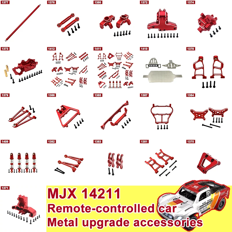 

MJX 1/14 14211 Remote control car metal upgrade and modification accessories, servo, chassis, armor, shock absorbers, tires
