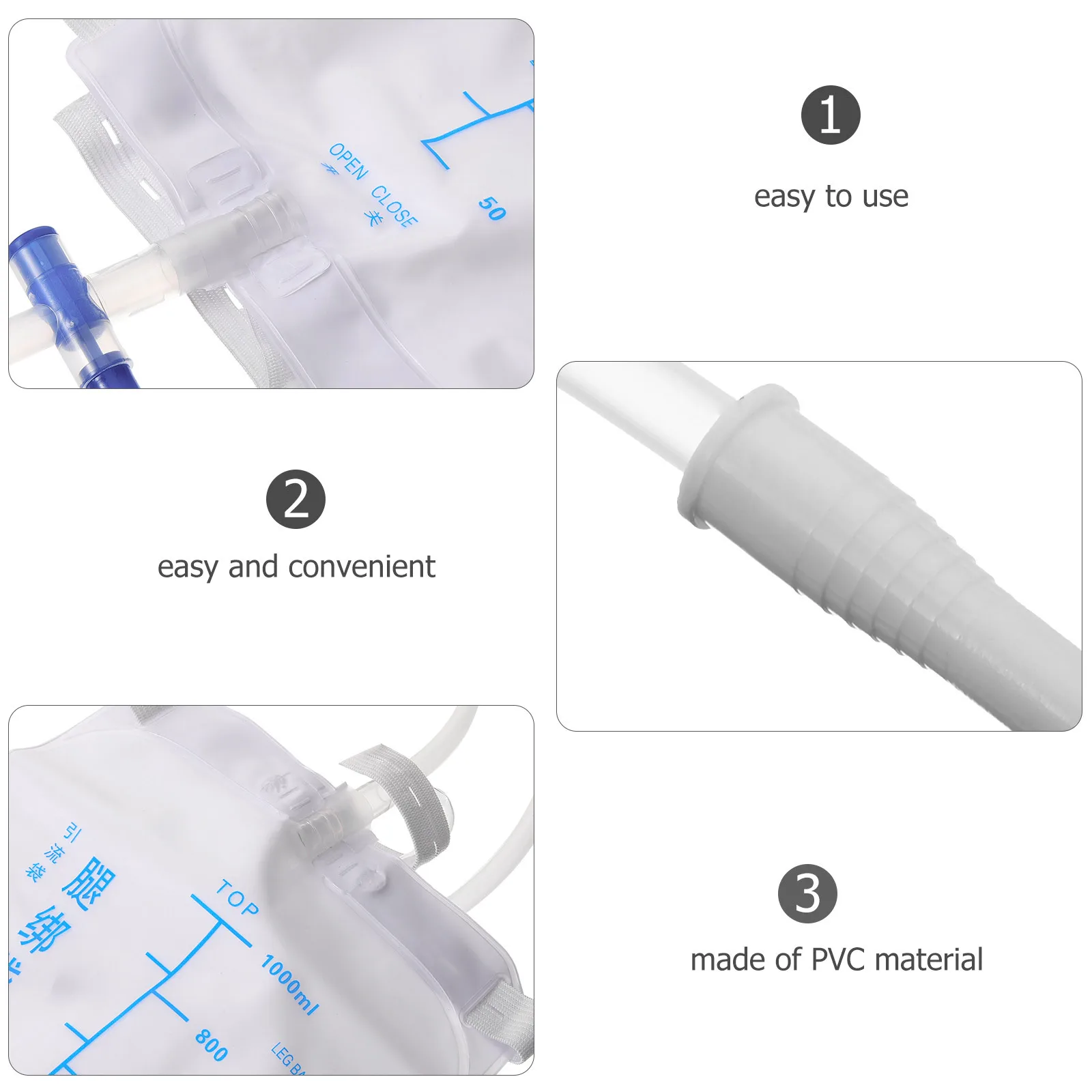 

1Set Disposable Urine Bag Durable Construction for Hospitalized Patients Long Pouch Easy to Use and Portable Postoperation