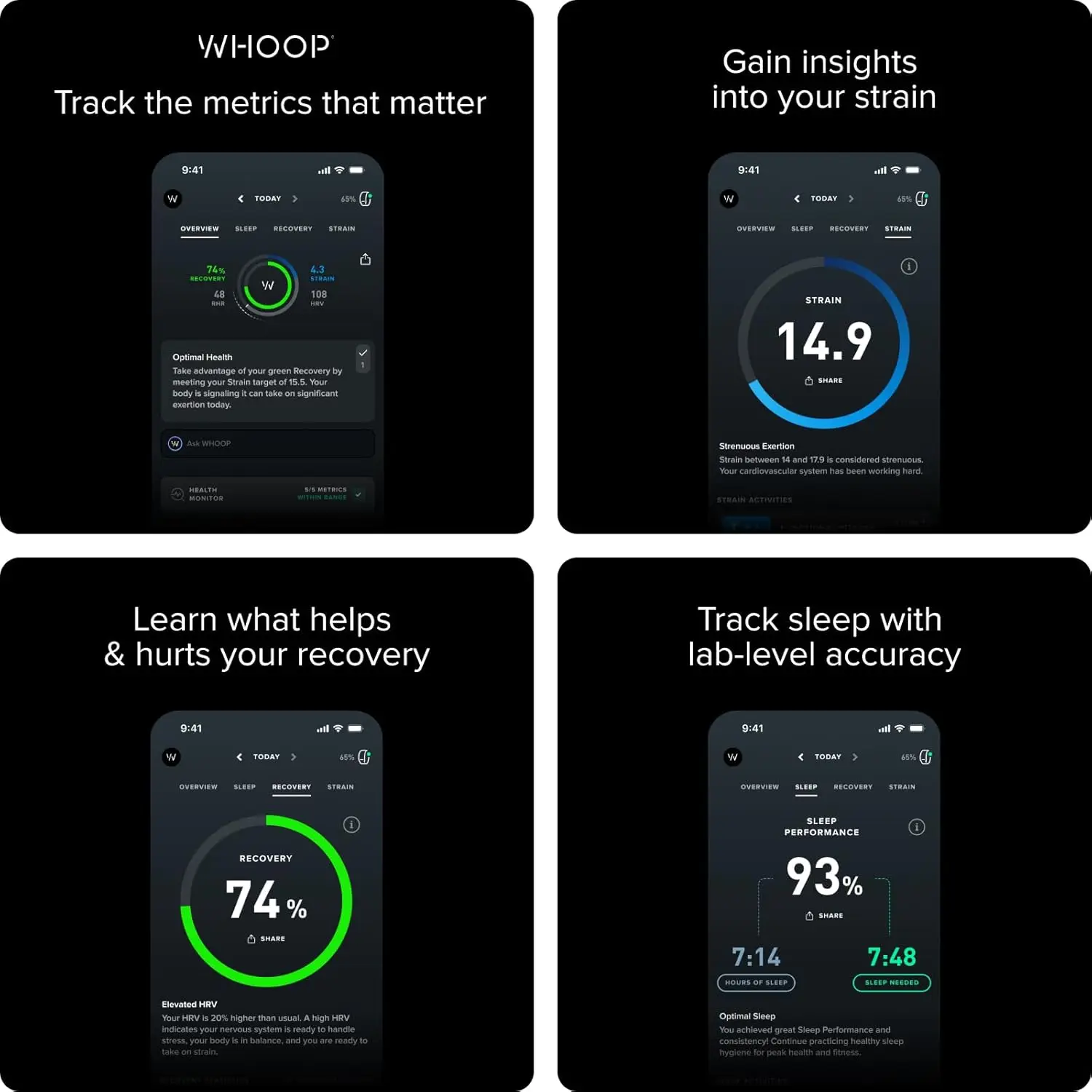 4.0 with 12 Month Subscription – Wearable Health, Fitness & Activity Tracker – Continuous Monitoring, Performance Optimization