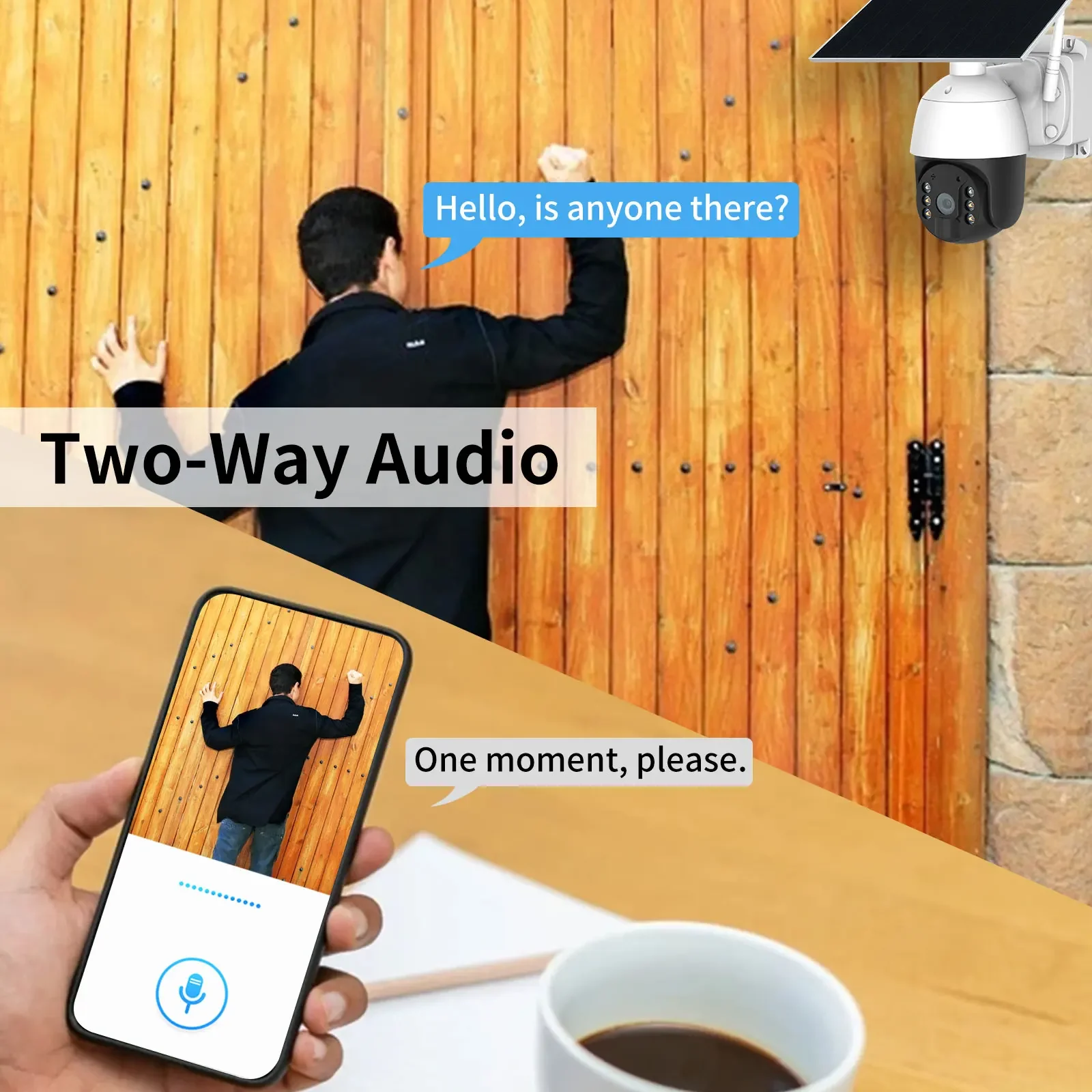 AZISHN 4 واط الشمسية CCTV كاميرا الأمن 4G 1080 PTZ دعم TF بطاقة اللون للرؤية الليلية في الهواء الطلق مقاوم للماء كشف الحركة كاميرا IP #4