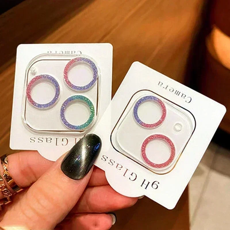 Bling Glitter Diamant Camera Lensbeschermer Voor Iphone 13 12 11 14 Pro Max Mini 14 Plus 14pro 14Promax Gehard Glas Volledige Dekking