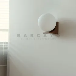 Walnut Wood Glass Wabi-sabi Modern Wall light Sconces for Bedroom Living Room Aisle balcony Bedside Home Decor G9 Wood Log Lamp