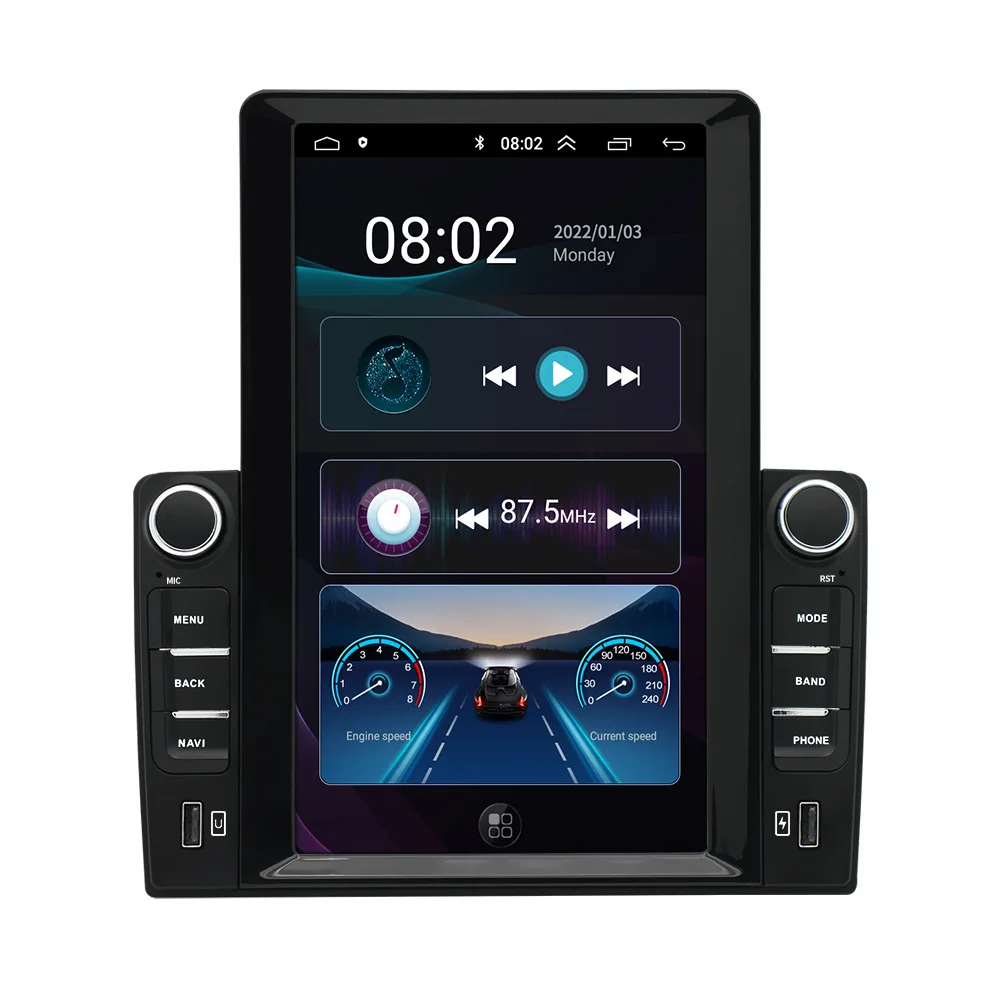 10.1'' Universal Auto Stereo Radio Multimedia Player 2 Din Android Tesla Style Car GPS Navigation For Nissan Hyundai Kia Toyota