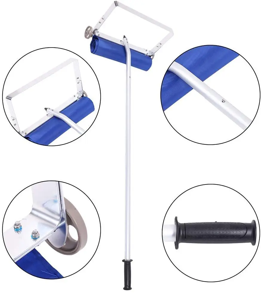 20-Foot Detachable Aluminum-Handle Snow Shovel with Oxford Cloth Roof Snow Scraper—Durable