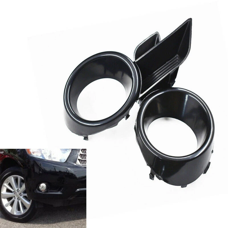 Paire de pare-chocs antibrouillard pour Toyota Highlander, couvercle de lampe, garniture de gril, 2008, 2009, 2010
