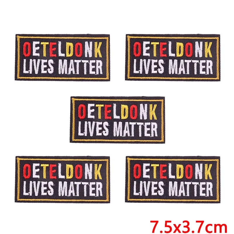 5 PCS/Set Netherlands Oeteldonk Carnival Embroidered Patched On Clothes Oeteldonk Emblem Frog Iron On Patches For Clothes Badges