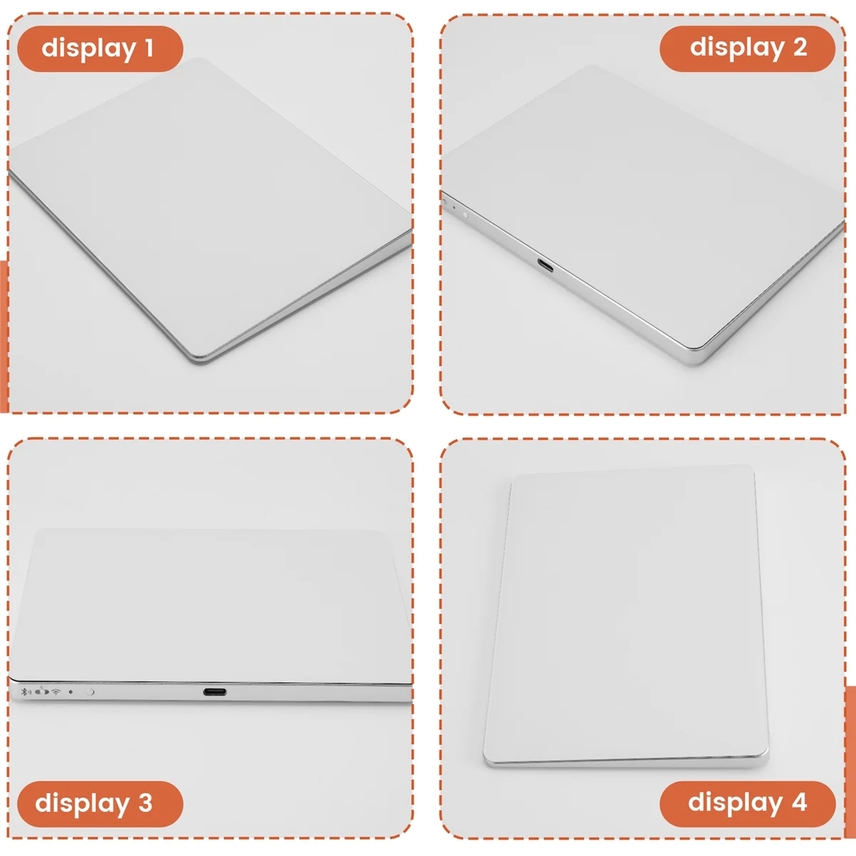 

A55T Bluetooth Touchpad Multi-Function Gestures Trackpad Rechargeable Wireless Touchpad for Laptop IPad IOS Mac, White