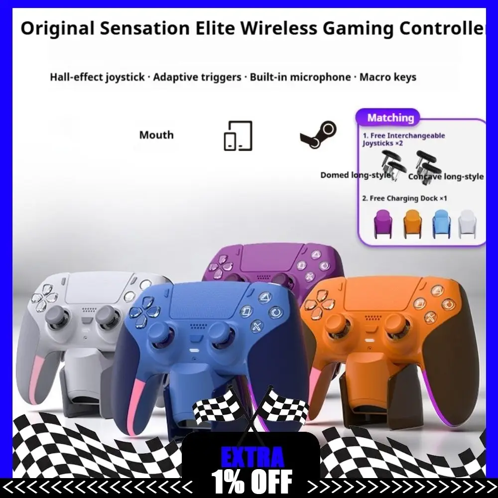 IMECOO JG11 Wireless Game Controller For Hall Joystick Adaptive Trigger Vibration Motor Programmable Buttons For PC Gamepad