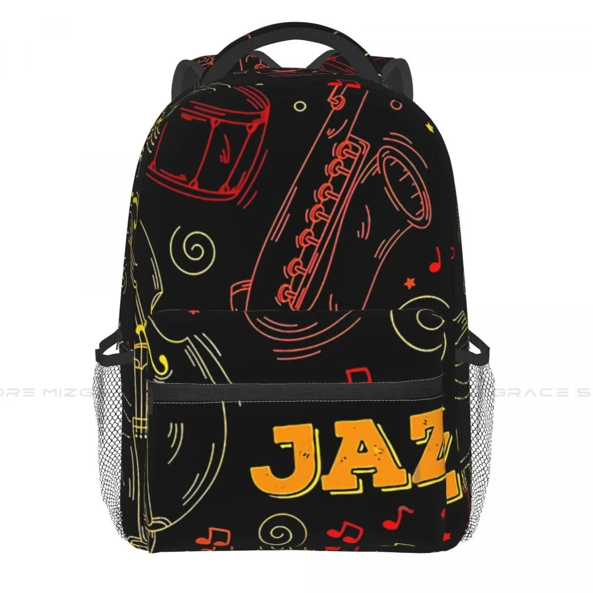 

Jazz Music Backpacks Casual Print Student School Bag Women Man's Travel Bags Laptop Daypack