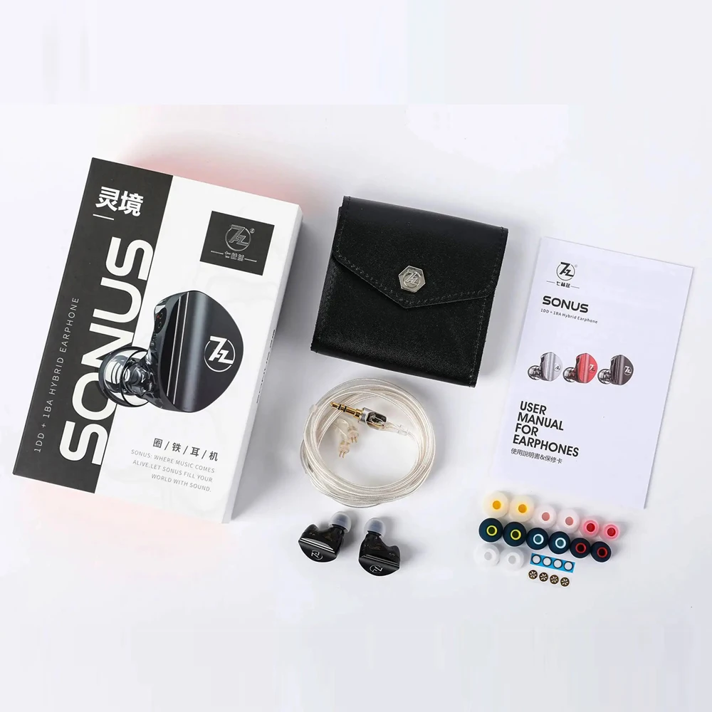 سماعات أذن Sonus HiFi سعة 7 هرتز 1DD + 1BA Hybrid IEM مع كابل OCC مطلي بالفضة عالي الجودة للموسيقي الصوتي