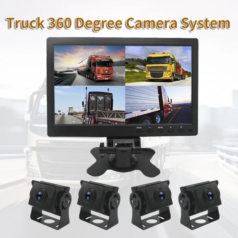 【Hot Selling】For Trailer Crane Mining Muck Dump Truck 360 Degree 1080P AHD Rear Reverse 10.1 Inch Truck Rearview  System 2