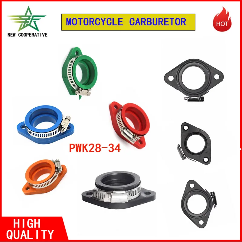 Motorcycle Carburetor Adapter Interface Modification Accessory PWK28-34 PE28 CVK PZ Carbureto