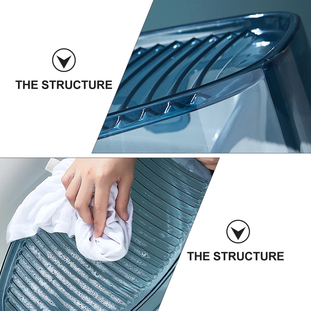 

Non-Slip Laundry Washboard Household Washing Tool Portable Thickened Wavy Clothes Board Plastic Washing Board For Home Use Long