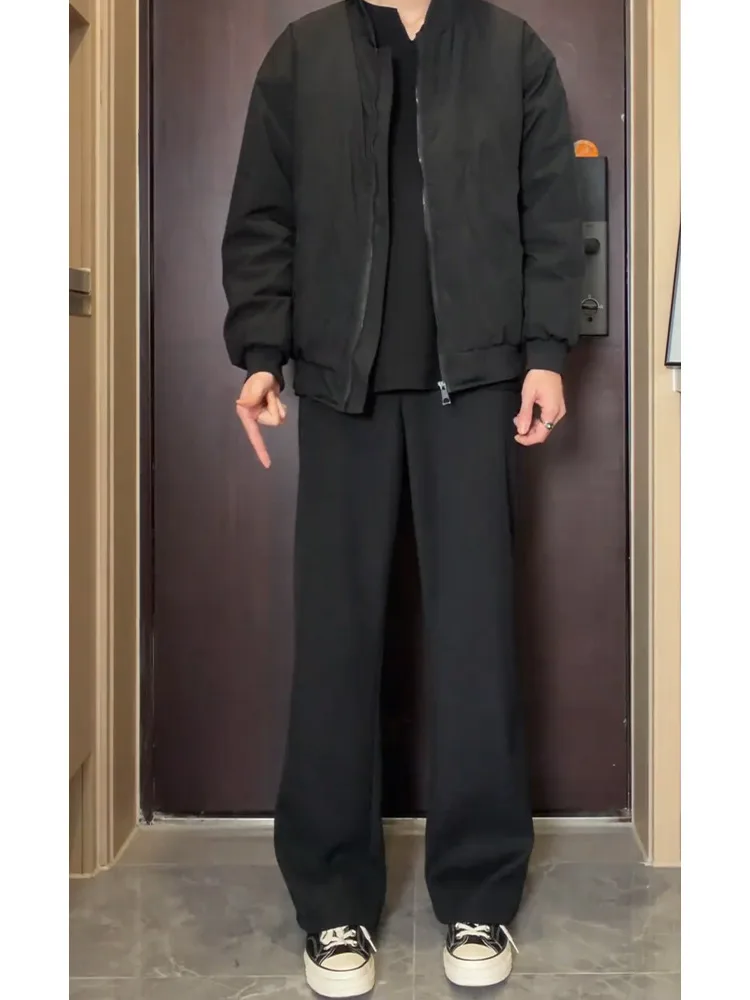 

Мужские повседневные брюки Bla Cleanfit Bell Bot, весенние, прямые, с высокой талией, в американском стиле, свободного кроя