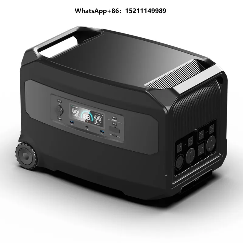 Off Grid 4 Battery 4608Wh Backup  Powerstation UPS Portable Power Station 6000W Solar Generator For Home