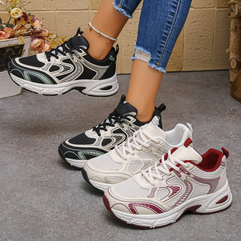 2026 Summer New Women's Dad Sneakers - Breathable Mesh Small-Design Casual All-Match Sports Shoes image 4