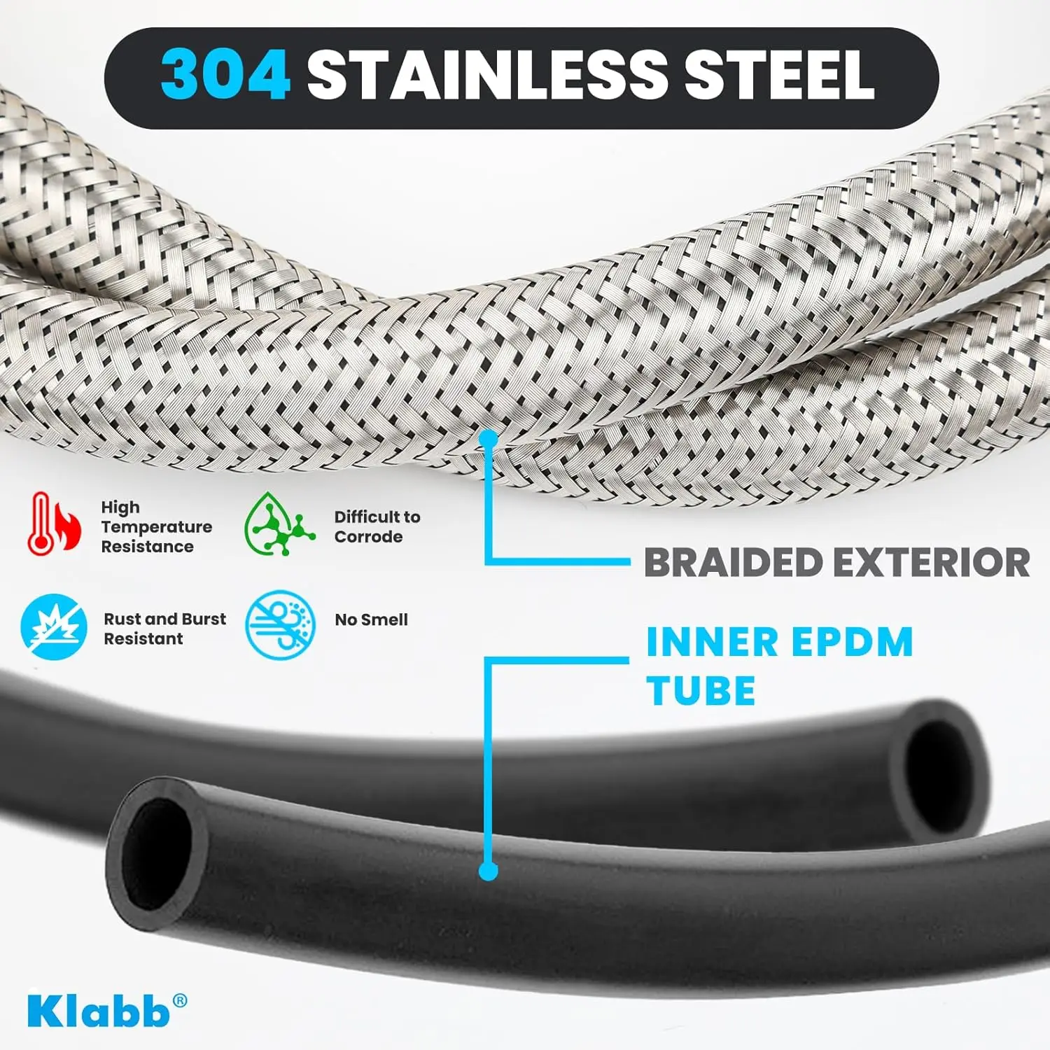 40/60/80/100/150/200cm 304 Stainless Steel Braided Flexible Hose Metal Bathroom Specific Water Heater, Faucet, Toilet Inlet Pipe