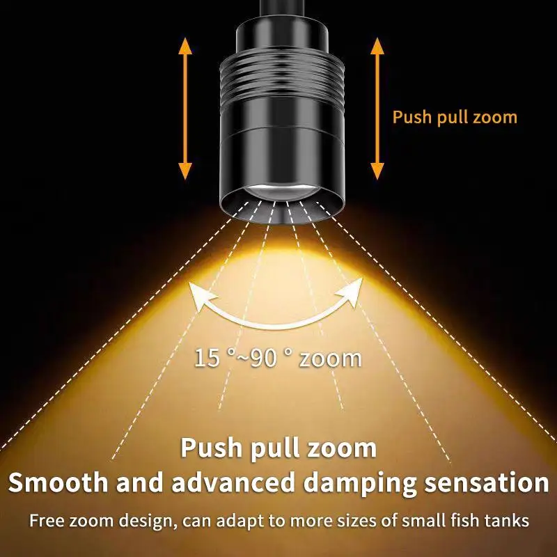 3W Aquascape Decor LED Spotlight South American Style Aquarium Fish Tank Lighting Fixture