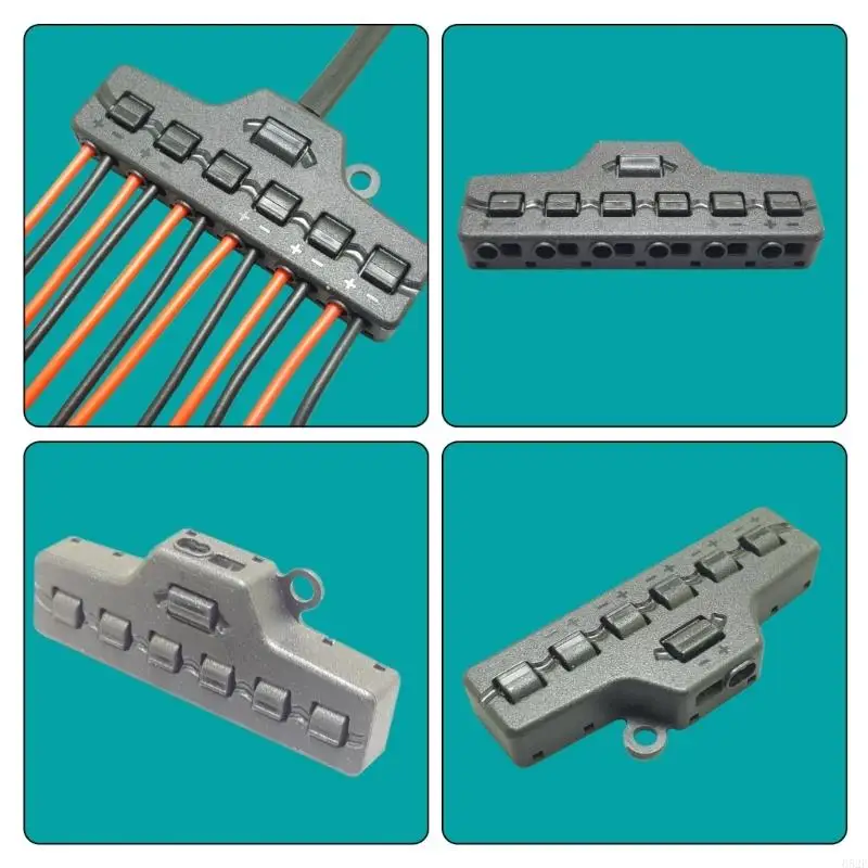 Efficient Power Distribution Connector with 1 Inputs & 6 Outputs LED Strips Light Wiring Distributor Block for LED Strips