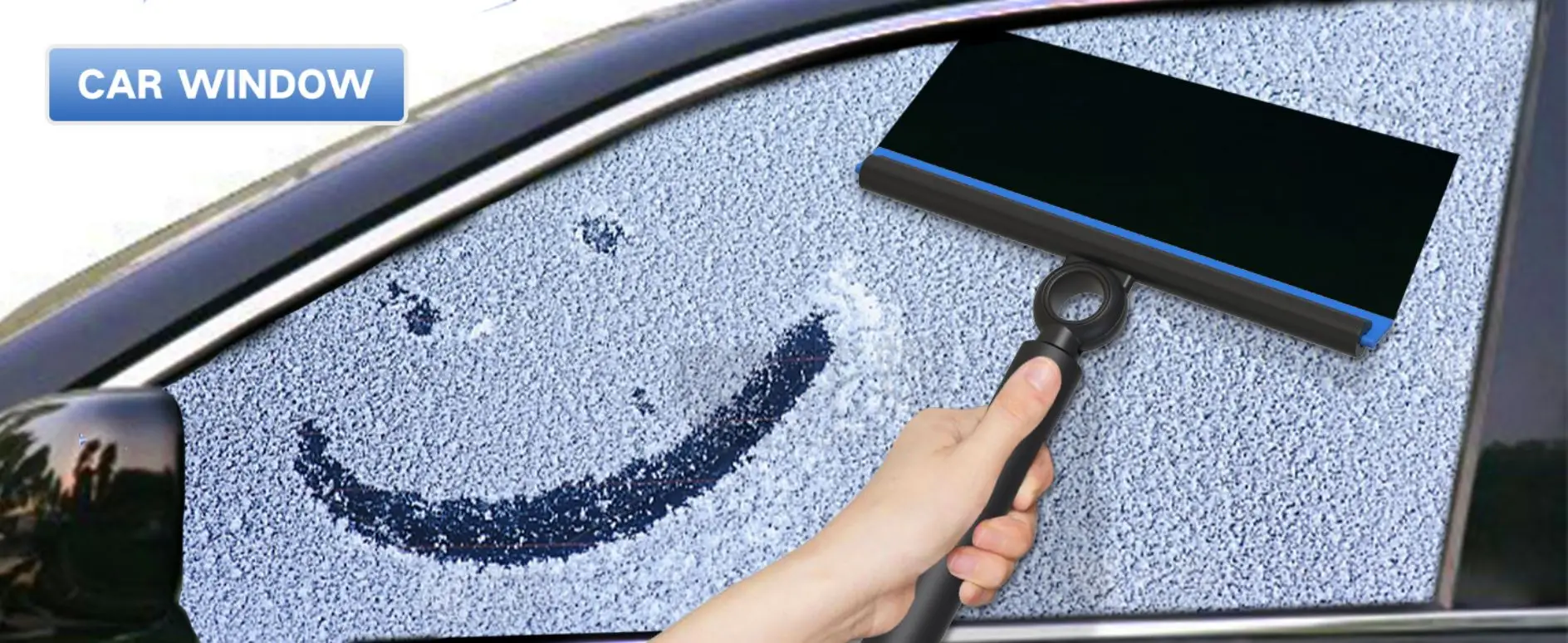 EHOMGUI Duschabzieher für Glastüren, Wischerschaber, Reiniger mit Teleskopgriff, Badezimmerspiegel, Wischerschaber, Glasreinigung – Detail 7