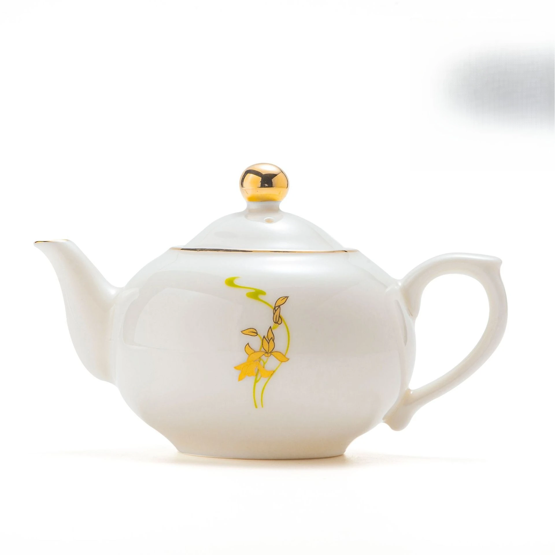 

Керамический чайник из баранины и жира нефрита с золотой отделкой, заварочный чайник для домашнего использования, чайник Xishi