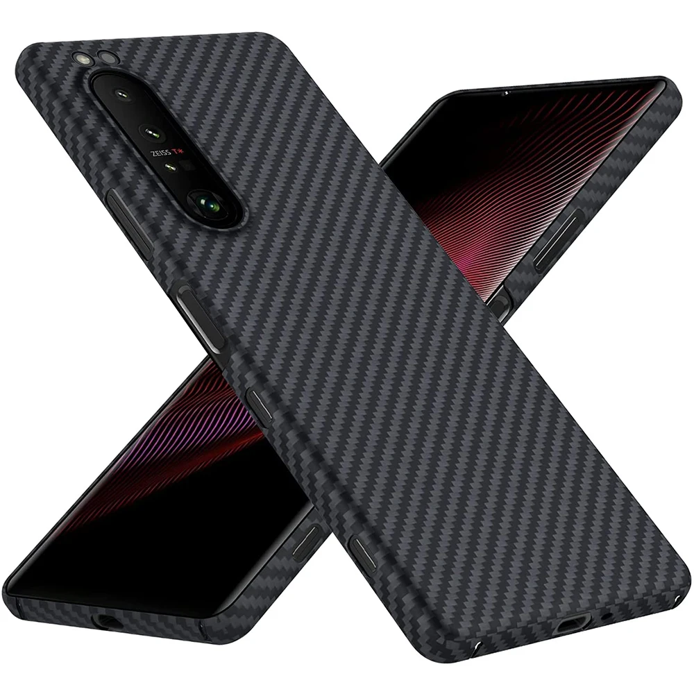 Aramid Fiber Case for Sony Xperia 1 III Case for Sony Xperia 10 iii 1 ii 5 iv Real Carbon Fiber 3D Ultra Thin & Light Cover Case