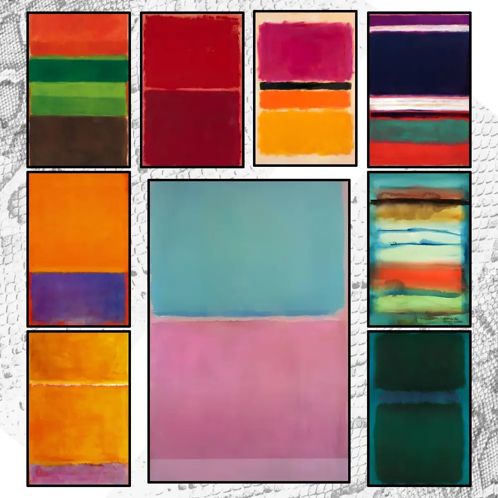 Art Abstract Mark Rothko Poster Wall Art Poster HD Waterproof PP Print Bedroom Living Room Office Decor Gift