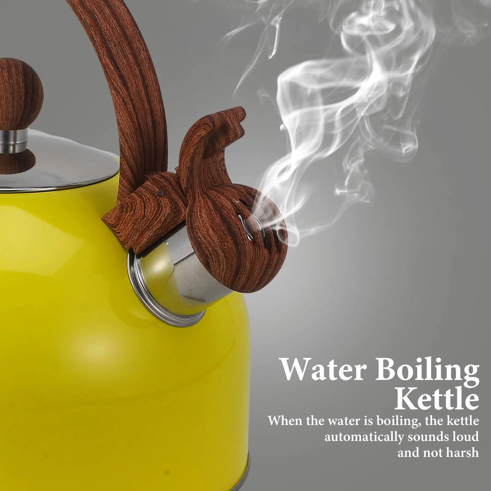 

Whistling Tea Pot Stainless Steel Wood Handle Kettle Sounding Boil Water Kettle For Kitchen Stove Top Induction Camping