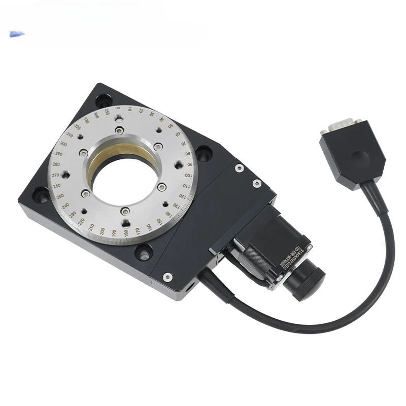 

High-precision electric rotating table 360 ° hollow rotating table, rotating displacement table