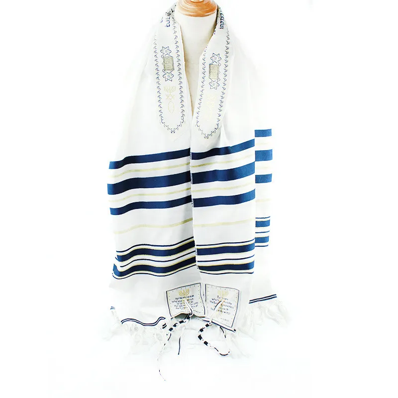 

50x180cm Jewish Tallit Prayer Shawl Men Women Traditional Stripes Scarf Gift Shawl Tallit Jewish Prayer Scarves For Christian