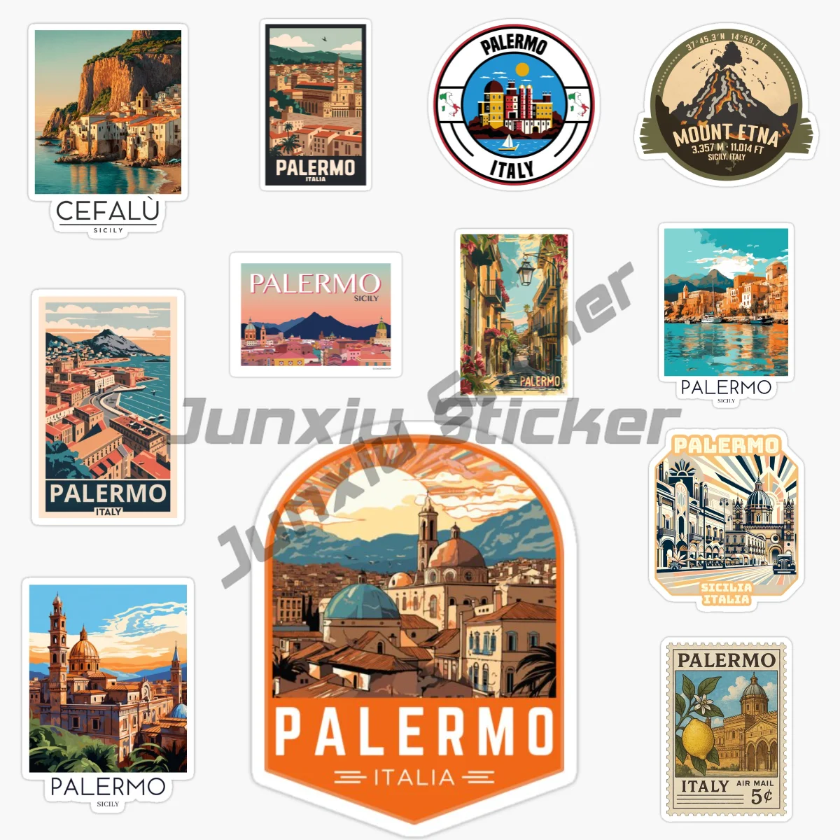 

Palermo, The Capital of The Autonomous Region of Sicily, Italy, Palermo Bay Car Sticker Helmet Camping Window Accessories Decal