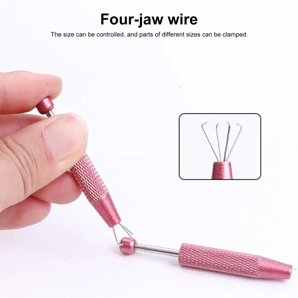 

1/2/3Pcs Jewelry Grabber Tool Brass 4-Claw Diamond Tweezers Portable Retractable Grabber for Precision Work DIY Jewelry Repair