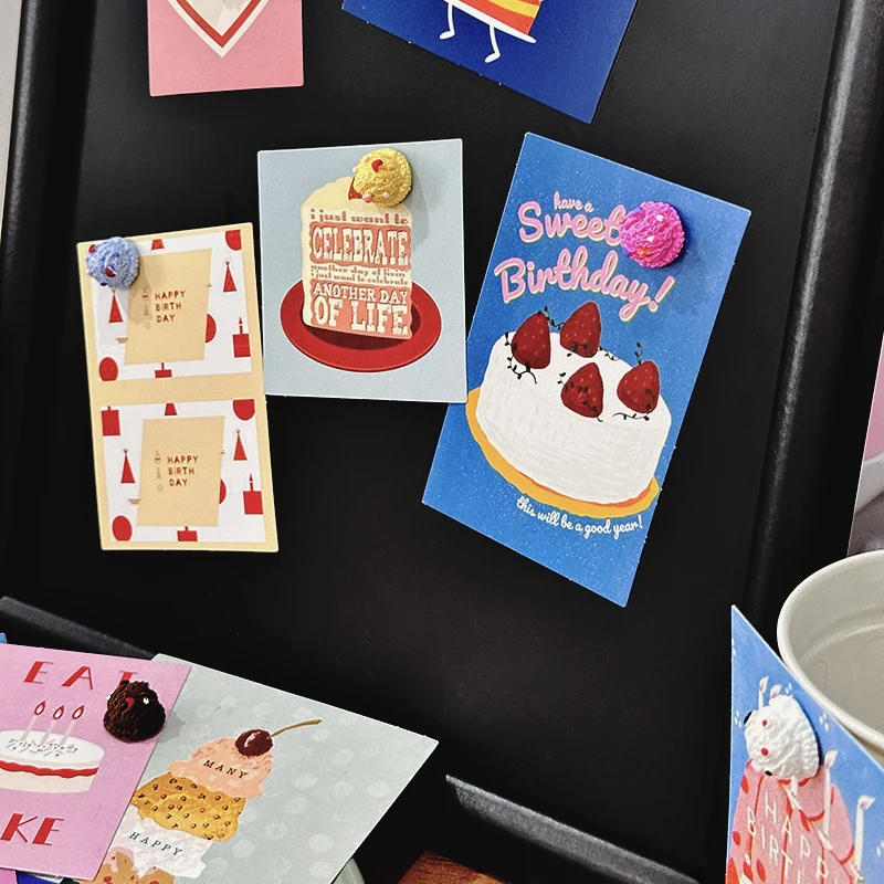 9 أجهزة كمبيوتر محاكاة حلوى ثلاجة ثلاجة مغناطيس لطيف من شوكولاتة الآيس كريم رسالة صورة ثابتة طعام الثلاجة المغناطيس #3