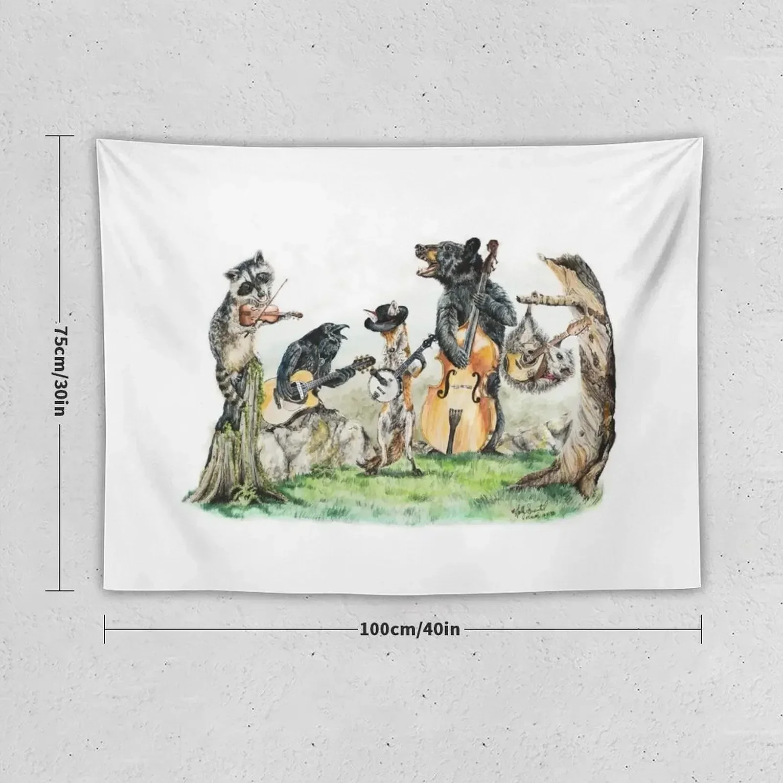 Bluegrass Gang -wild animal music Tapestry Aesthetic Room Decor Korean Outdoor Decoration Bed Room Decoration Tapestry