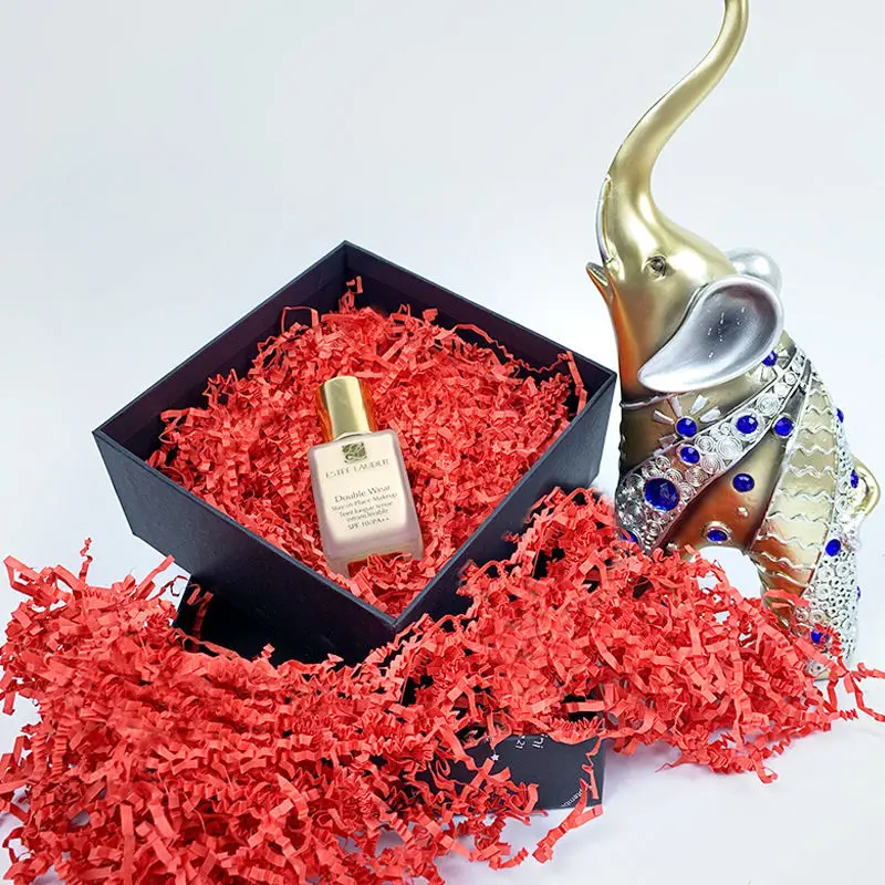 Glitzernde Metallfolie, heller Laser, Roségold, Dekor, Konfetti, geschredderte Knisterfalten, Basteln, Bastpapier, Geschenkbox, Füllmaterial – Detail 12