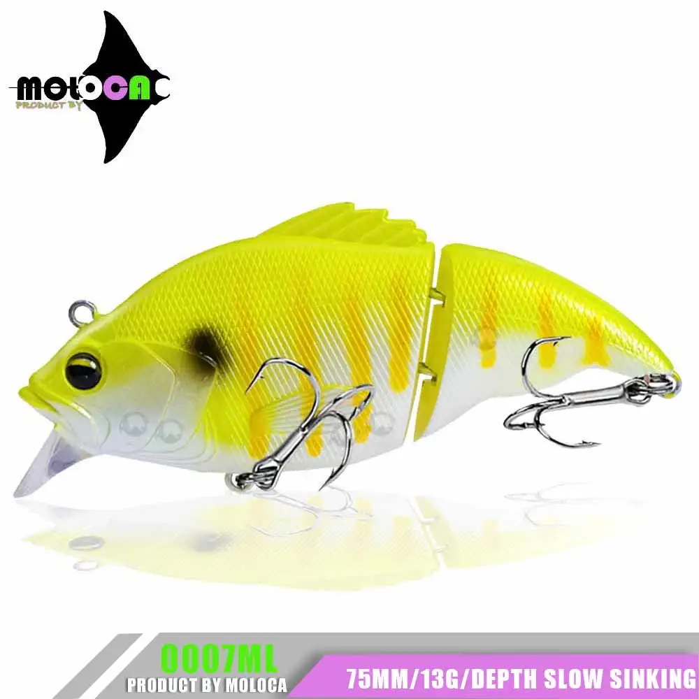 

Slow Sinking Swimbaits Vibration Fishing Lure 13g 75mm Peche A La Carpe Accesorios De Pesca Isca Artificial Two Knot Wobblers