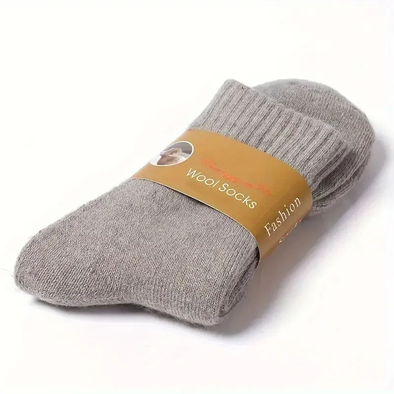 3/5pairs Cozy Winter Wool Socks - Warm and Soft Boot Socks for Men and Women