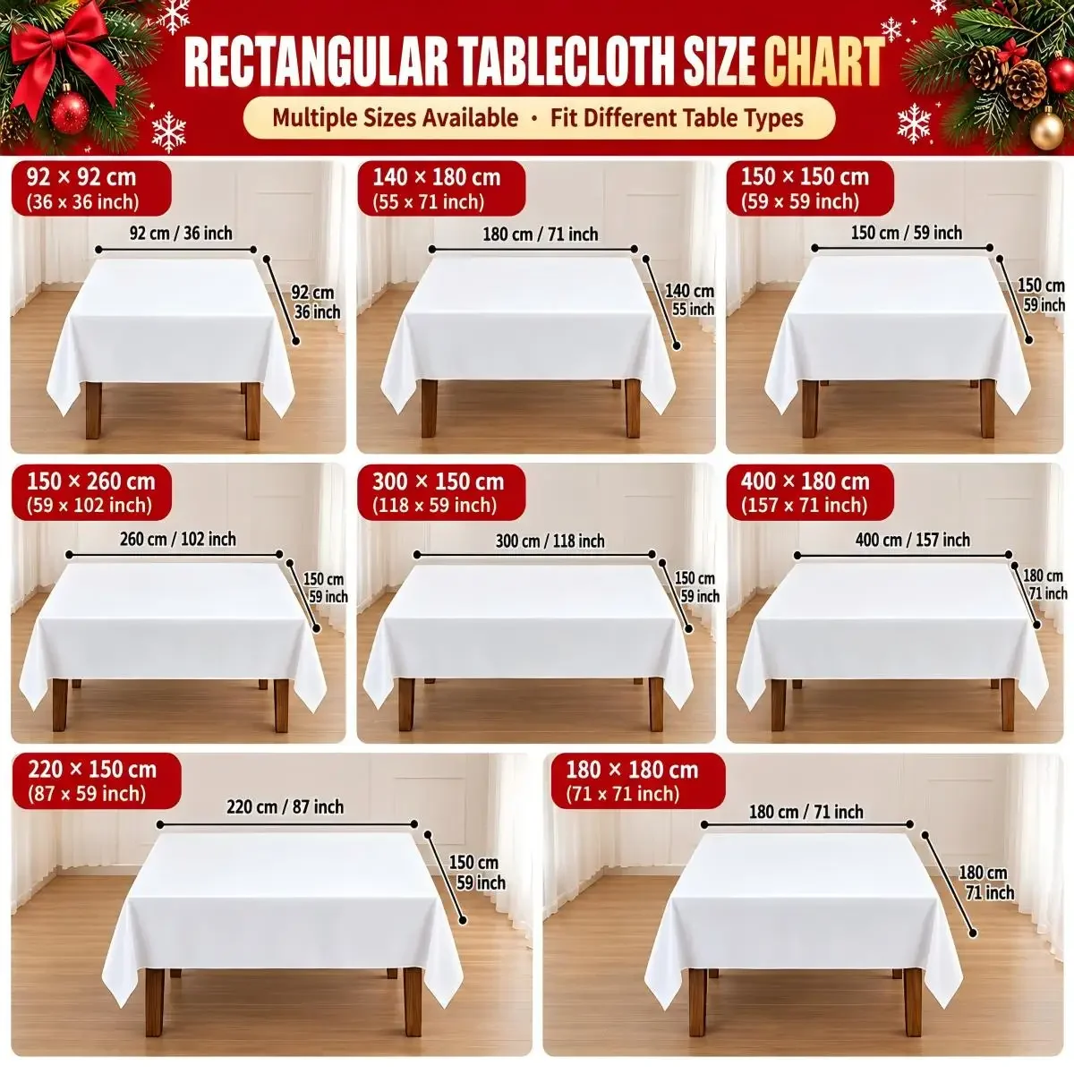 1 Rectangle tablecloth, Santa reindeer snow night village pattern tablecloth, dream moonlight night starlight design