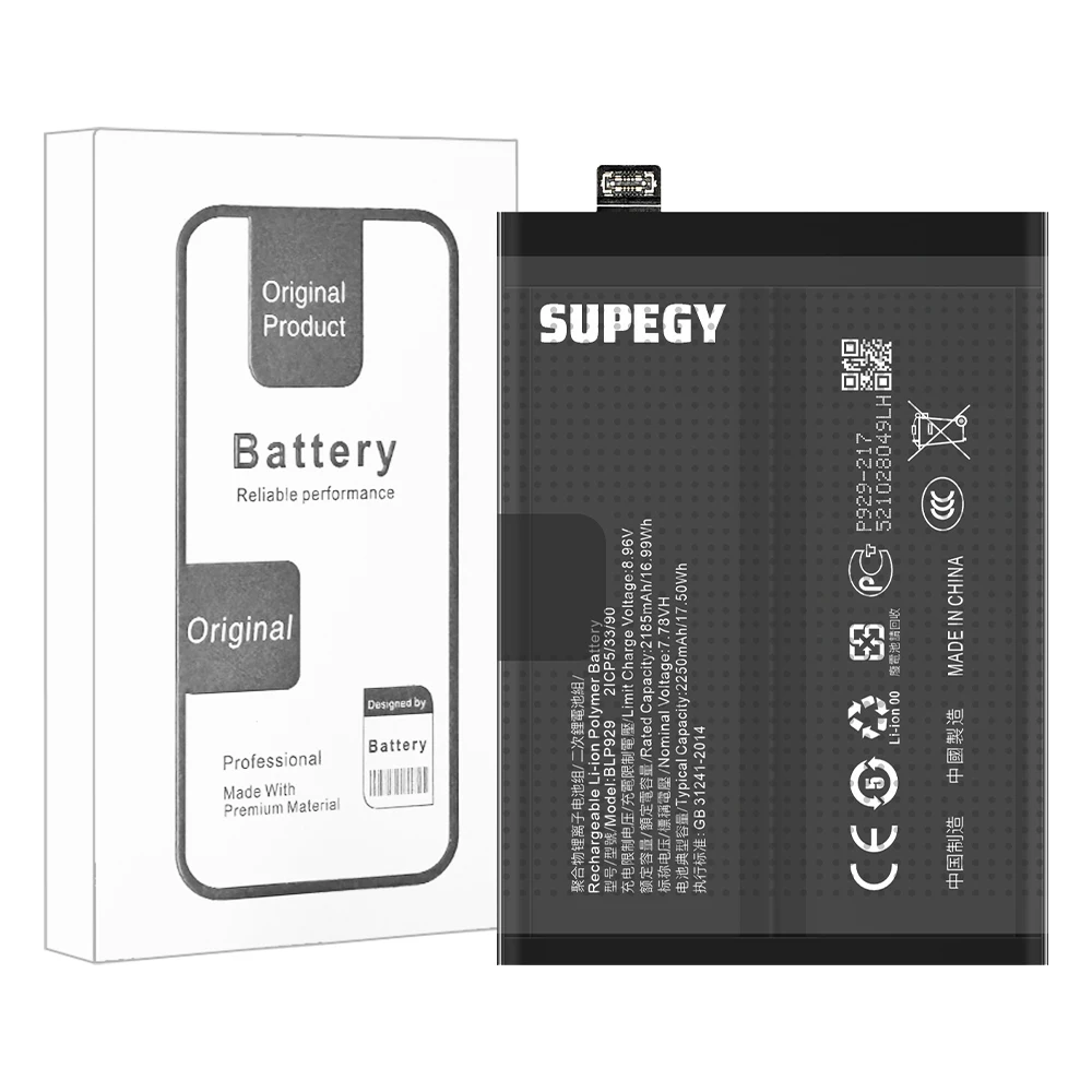 100% New Battery BLP929  For OPPO RENO 8 PRO  Battery + Free Tools