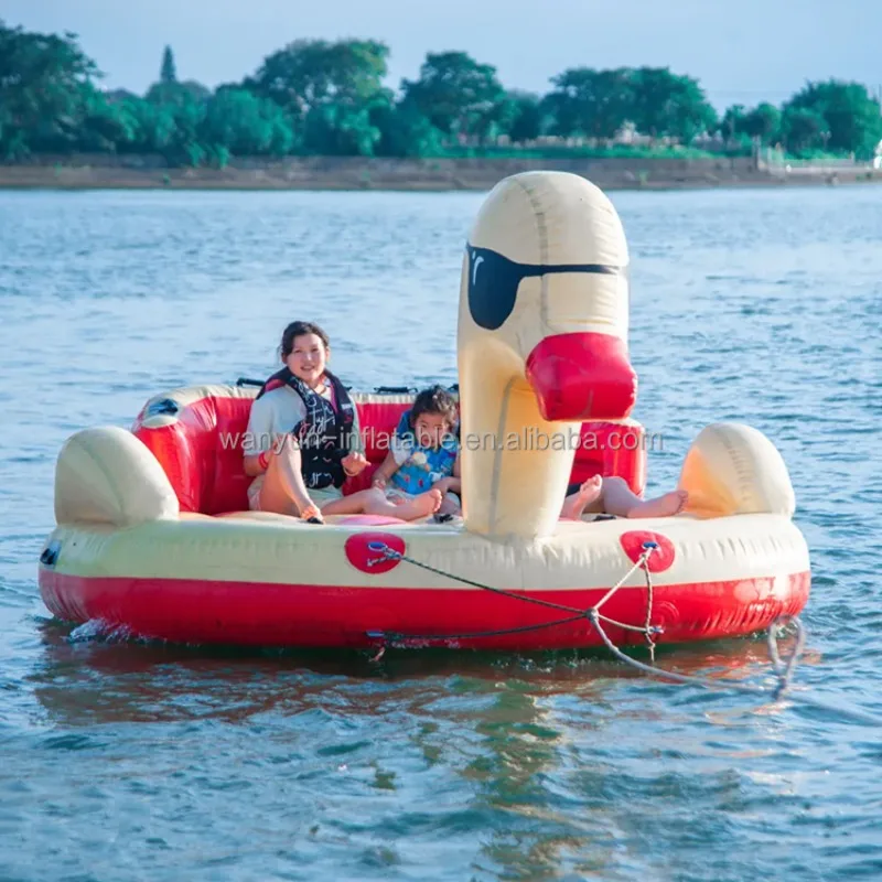 Inflatable Water Sports Game Toy Towing Rotary Water Park Game Inflatable Toy Boat Water Entertainment