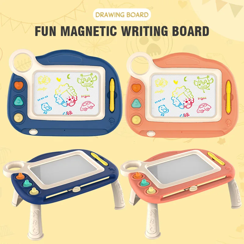 

Magnetic Kids Drawing Table Painting Board Graffiti Board Preschool Toys With Table Legs Erasable Writing Board Christmas Gift